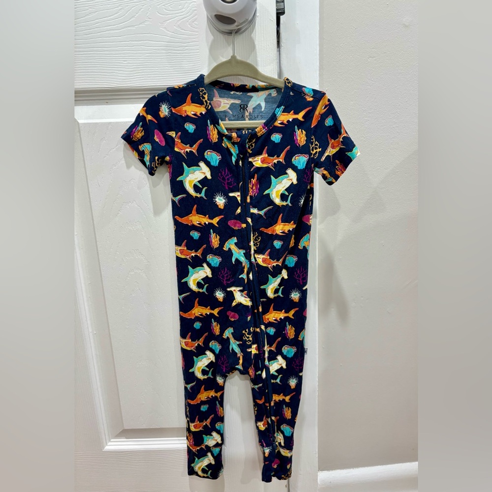 Bums & Roses Bamboo Short Sleeve Romper
